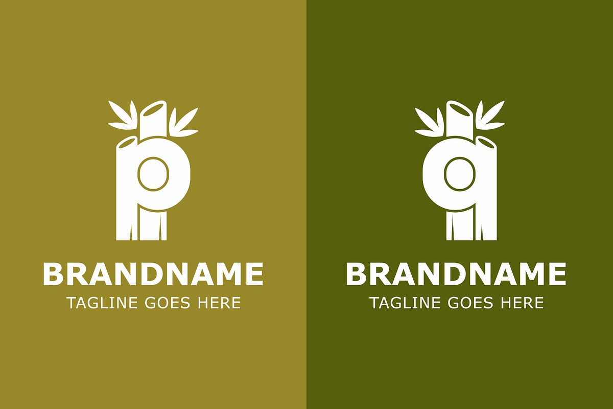 Letter P Q or PI QI Bamboo Logo, a Branding & Logo Template by Pray Art Design Studio (Photo 2 of 2)