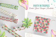 Watercolor Tropical Party, an Animal Illustration by TanataDesign (Thumbnail 10 of 13)