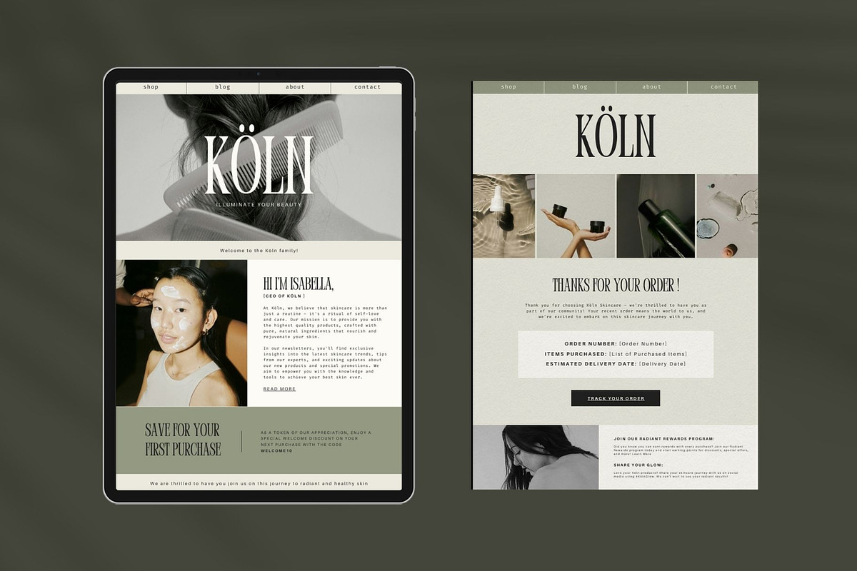 Skin Care Brand Email Canva, an Email Template by Amaré Creative (Photo 4 of 6)