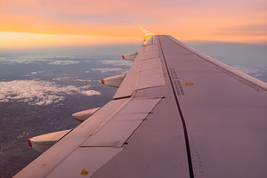 Airplane Wing At Altitude, a Transportation Photo by THP Creative