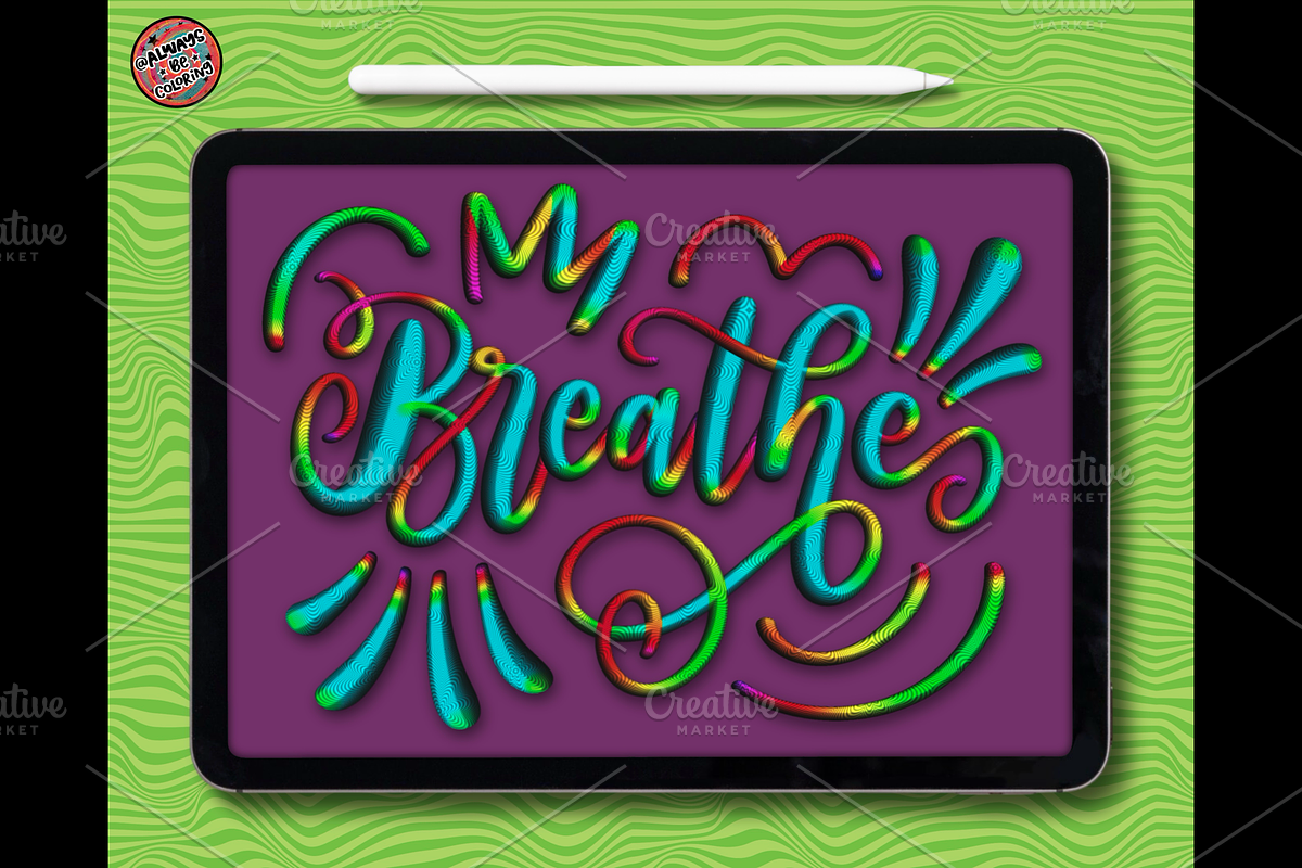 Procreate Trippy 3D Brush Set, a Brush Add-On by AlwaysBeColoring (Photo 2 of 15)