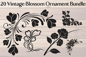 Vintage Blossom Ornament Bundle, an Object Graphic by Creativeshirt