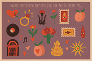 Retro Valentine clipart and graphics, a Decorative Illustration by Paper Cherry (Thumbnail 5 of 23)