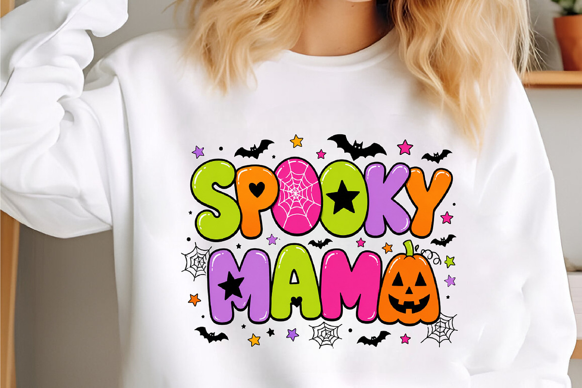 Preppy Spooky Mama Halloween PNG, a Seasonal Illustration by designcity5 (Photo 2 of 4)