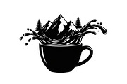 Mountain Coffee Cup Design Bundle, an Illustration by yasushie (Thumbnail 6 of 31)
