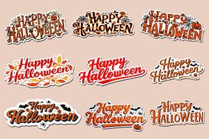 Spooky Happy Halloween Design Sets