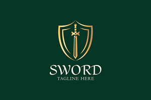 Illustration of Sword Shield Logo, a Branding & Logo Template by Signatoro