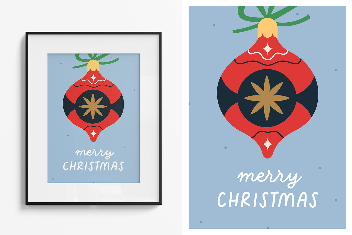 Christmas vibes posters, cards set, a Decorative Illustration by Good Studio (Photo 6 of 7)