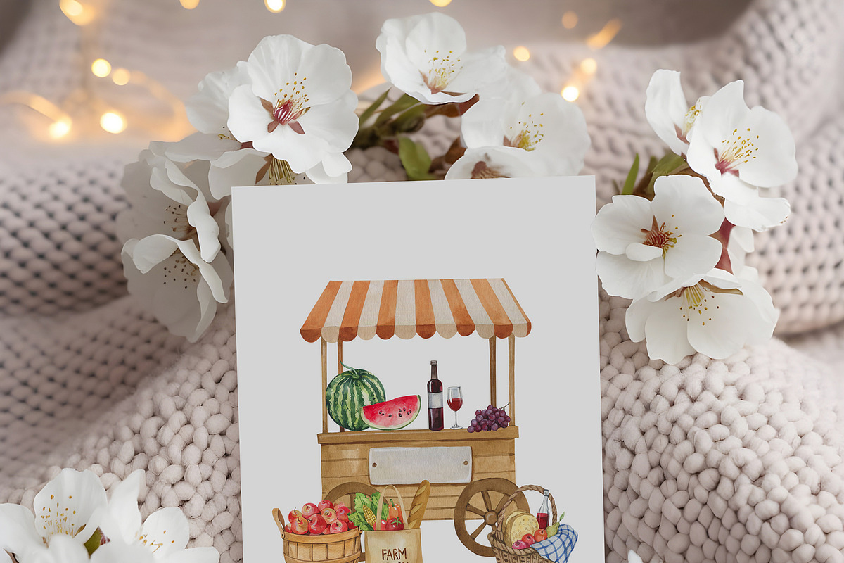 Watercolor Farmers Market Bundle PNG, a Food Illustration by PatternPalette (Photo 9 of 10)