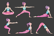 Watercolor Yoga Set, a Healthcare Illustration by Tabiti (Thumbnail 4 of 30)