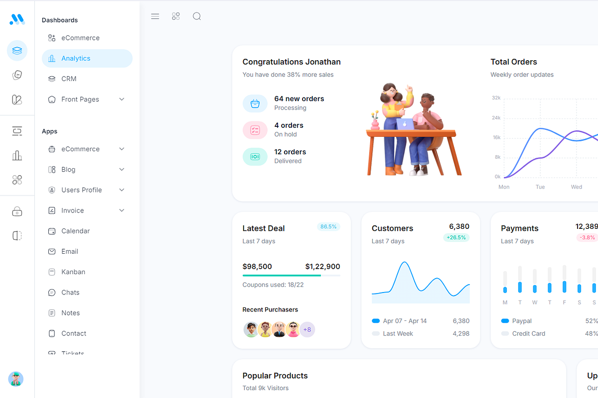 MaterialM Vuejs Admin Template, a Vue Template by WrapPixel (Photo 9 of 11)