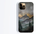 Golden Sunrise Landscape Art, a Decorative Illustration by Housui Patterns (Thumbnail 11 of 12)