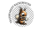 Funny Quirky Squirrel Clipart, an Animal Illustration by Rose Art (Thumbnail 5 of 6)