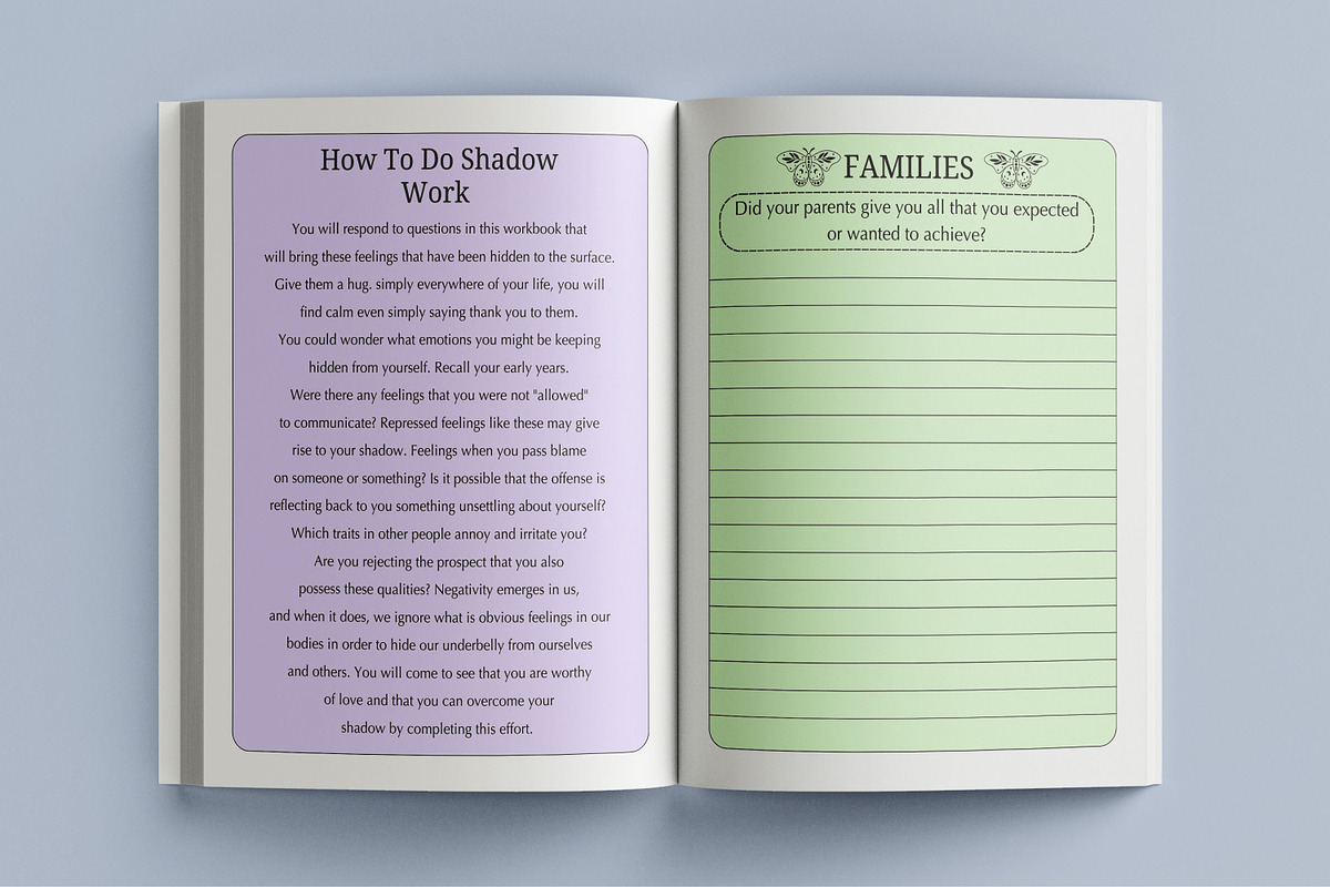 Shadow Work Journal & Workbook, a Print Template by Book2bees (Photo 4 of 4)