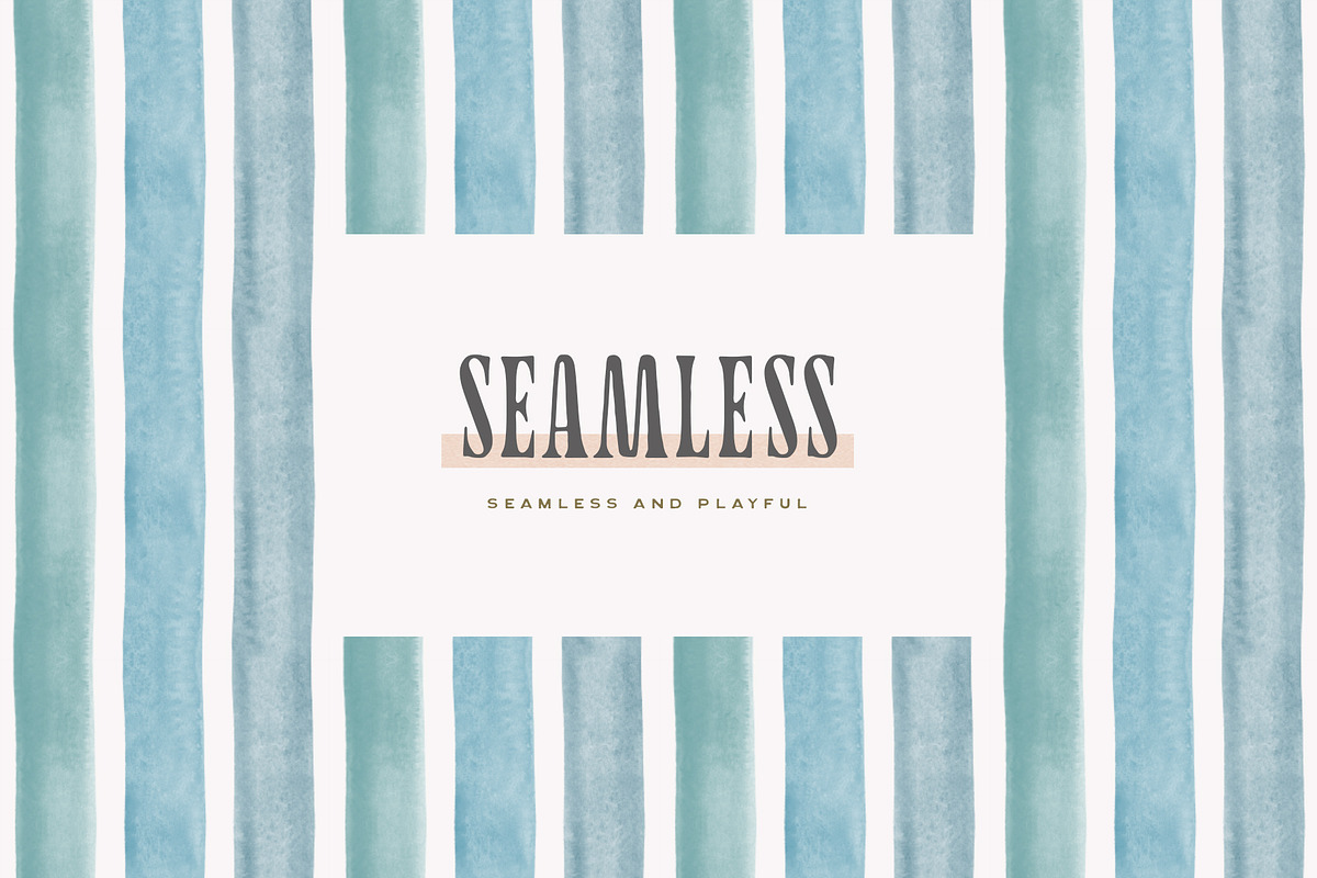 Stripes Painted Seamless Patterns, a Pattern Graphic by Basia Stryjecka (Photo 3 of 20)