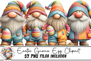 Easter Gnome Egg Clipart, an Illustration by DreamArtGraphic