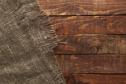 Rustic burlap on a wooden table, a Texture Graphic by Max Lashcheuski (Thumbnail 5 of 12)
