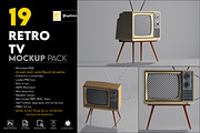 Retro Tv Mockup Pack, a Household Mockup by GraphicVil (Thumbnail 2 of 23)