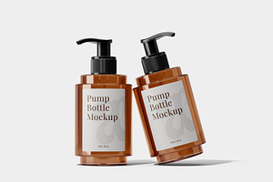 Cosmetic Pump Bottle Mockup