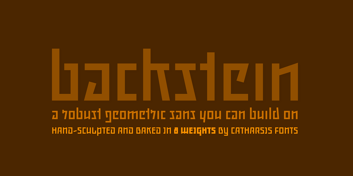 Backstein, a Sans Serif Font by Catharsis Fonts (Photo 1 of 5)