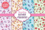 Seamless Vector Flower Patterns, a Pattern Graphic by Ta-da! Magical Prints (Thumbnail 1 of 6)
