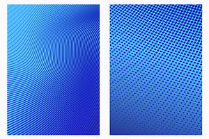 Blue Halftone Digital Covers,posters