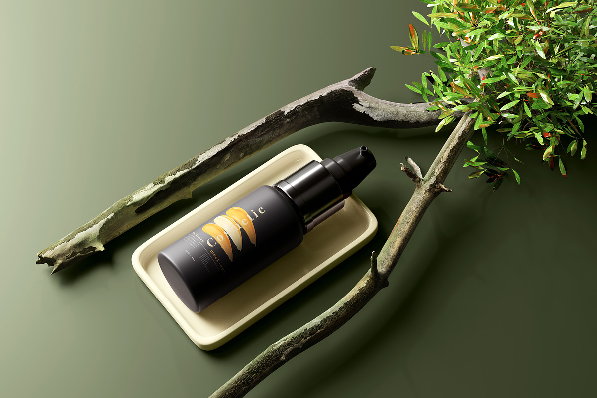 Dark Plastic Cosmetic Mockup Bundle, a Cups & Container Mockup by pmvch (Photo 110 of 111)
