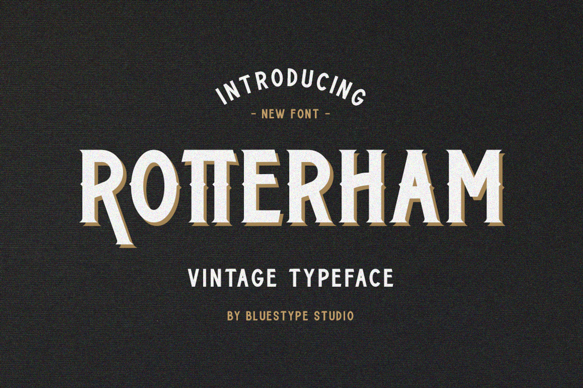 ROTTERHAM - VINTAGE FONT, a Sans Serif Font by Bluestype Studio (Photo 1 of 7)