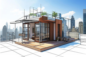 Modern Penthouse Rooftop Garden