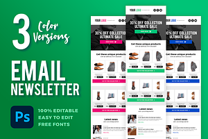 Email Newsletter for Ecommerce PSD