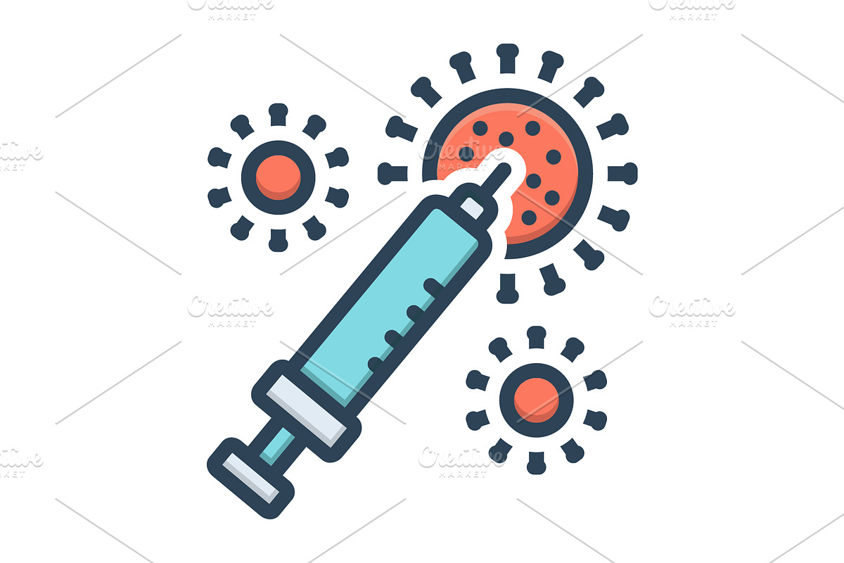 Eradicate virus color icon, a Duotone Icon by Creative priyanka