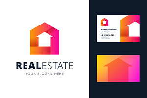 Real estate logo and business card