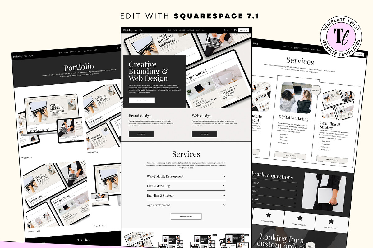Minimal Portfolio Website, a Squarespace Template by Template Twist Shop (Photo 3 of 10)