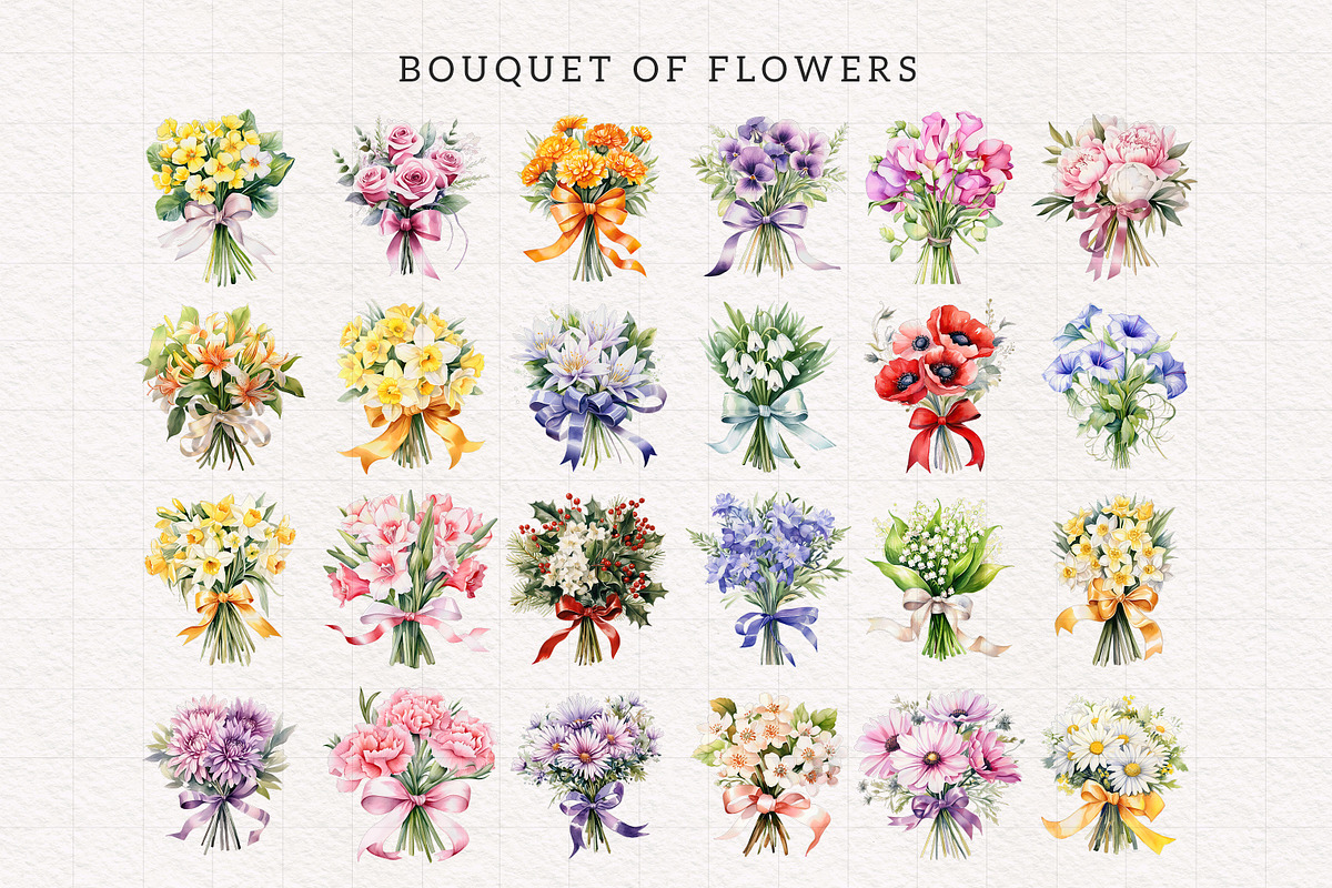 Birth Month Flower Clipart Bundle, an Illustration by PaintPixelCo (Photo 11 of 14)