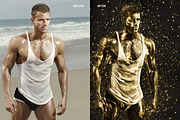 Gold Sprinkle Photoshop Action preview 2