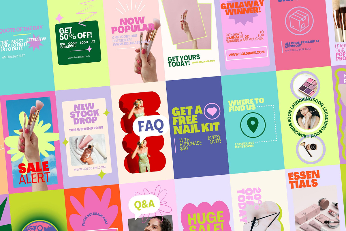 Bold Instagram Story Templates, a Social Media Template by Hell Yeah Designs (Photo 2 of 7)