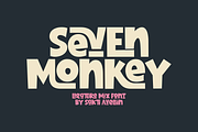 Seven Monkey - Ligature Mix Font, a Sans Serif Font by SaktiAvellin (Thumbnail 1 of 10)