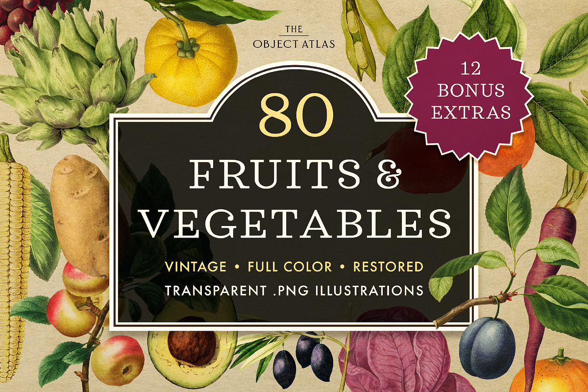 80 Fruits & Vegetables, an Object Graphic by The Object Atlas (Photo 1 of 10)