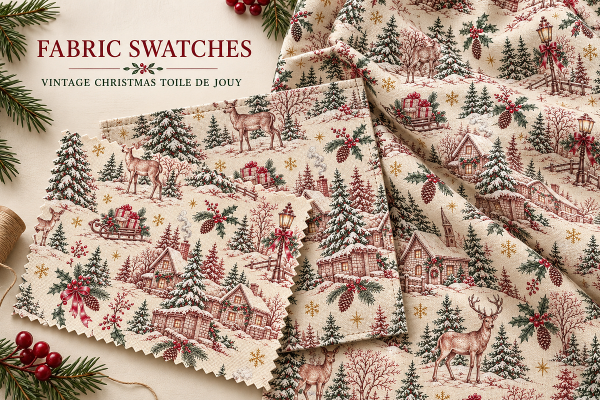 Vintage Holiday Toile Pattern Bundle, a Pattern Graphic by Olya Creative (Photo 10 of 31)