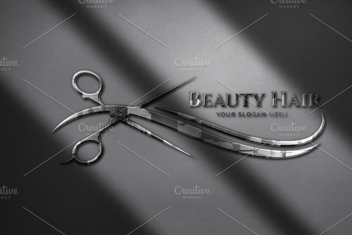 Hair Saloon Shop Logo Template, a Branding & Logo Template by FusionadCreates (Photo 4 of 5)