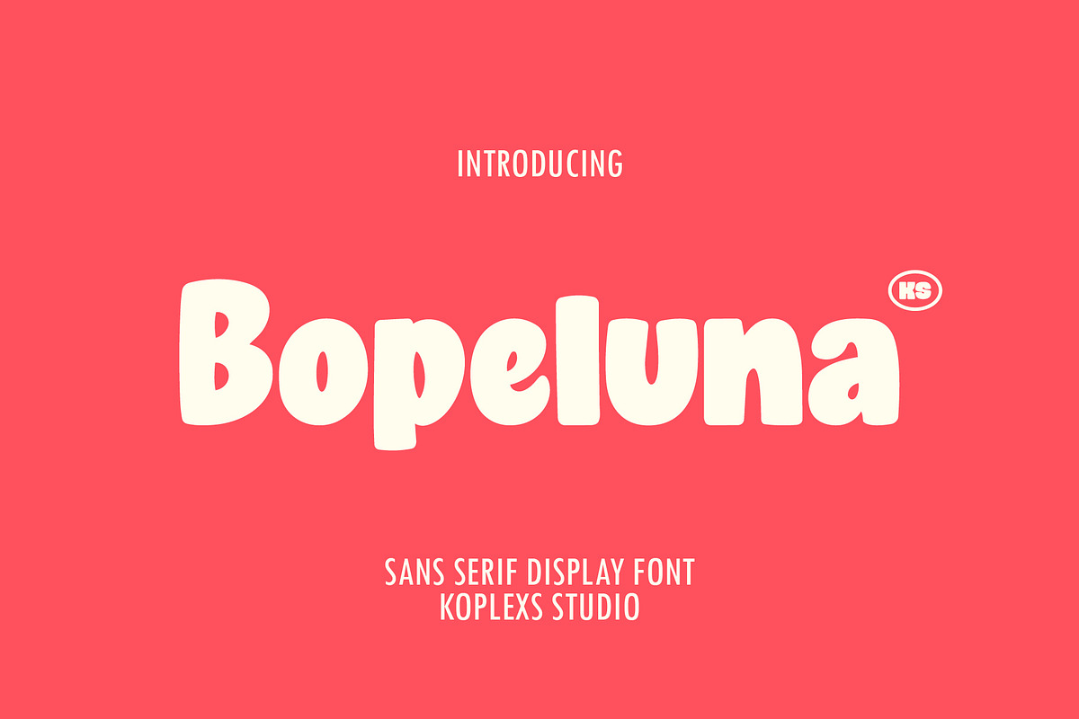 Bopeluna | Bold Playful Display Font, a Sans Serif Font by Koplexs Studio (Photo 1 of 10)