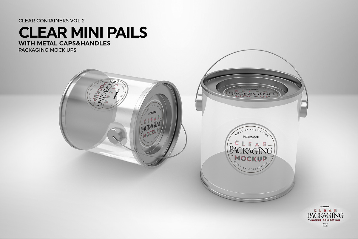 02 Clear Container Packaging MockUps, a Cups & Container Mockup by INCDesign (Photo 6 of 22)