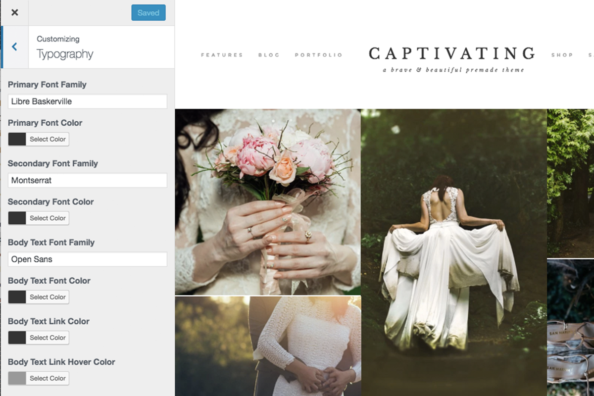 Captivating Wordpress Theme, a WordPress Template by brave + beautiful designs (Photo 2 of 5)