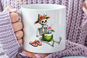Funny Summer Skeleton Clipart, an Illustration by Rose Art (Thumbnail 7 of 7)
