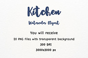 Kitchen Set Watercolor Sublimation, a Food Illustration by Maysa Art (Thumbnail 6 of 6)