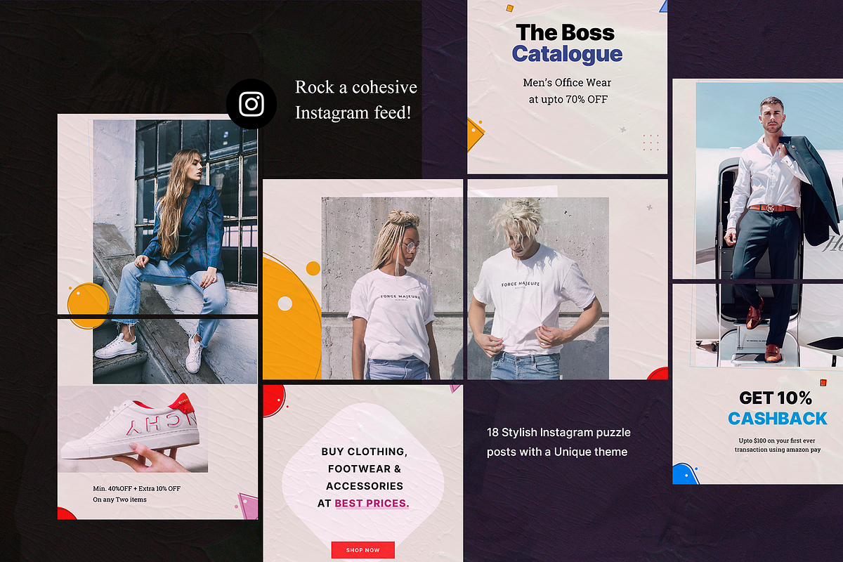 Bolder Social Media Kit +Puzzle Post, a Social Media Template by Fluto Creative Studio (Photo 9 of 9)