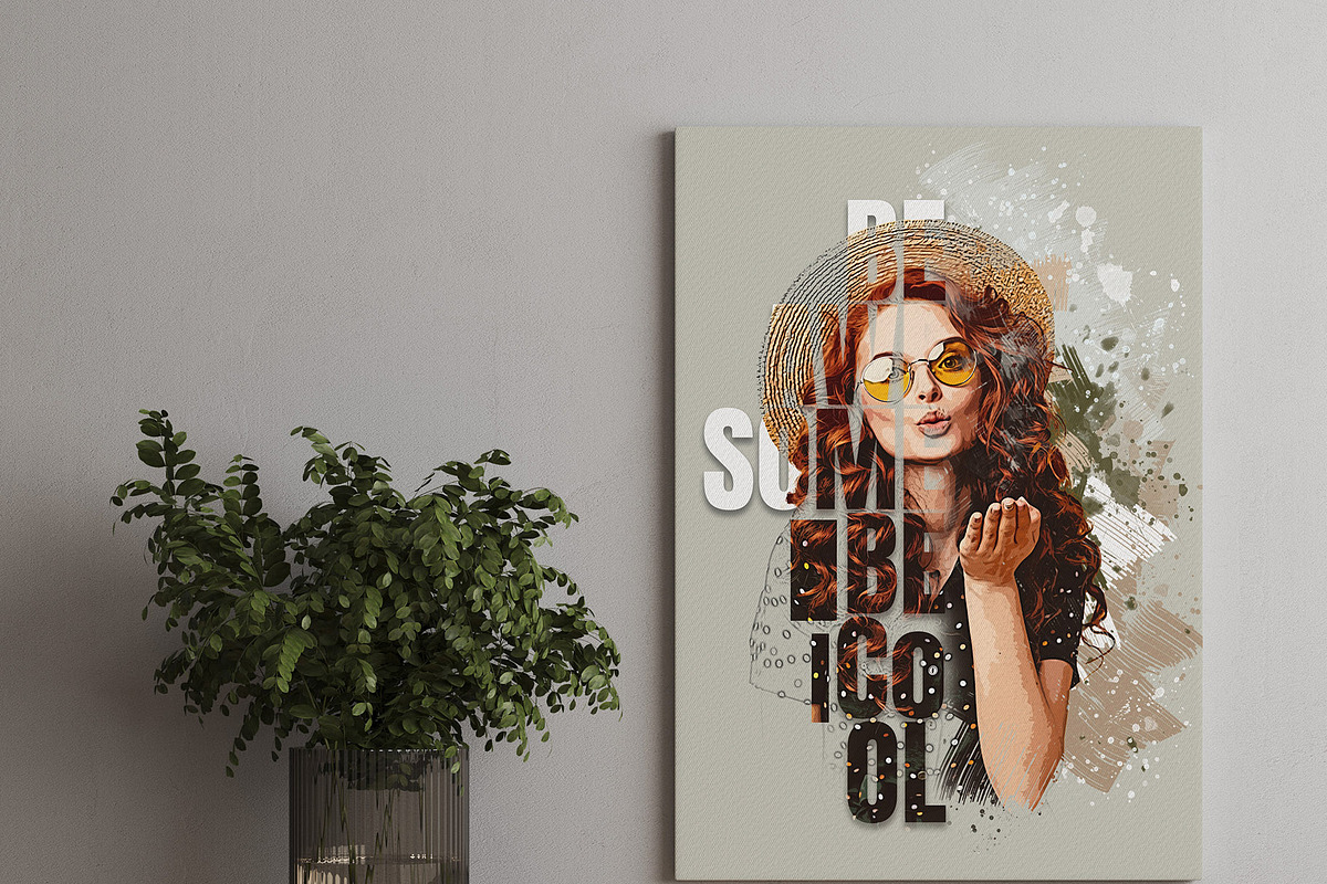Typography portrait effect template, an Action Add-On by Photoshop Action (Photo 7 of 16)