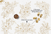 Gold Floral Graphic Collection, an Illustration by Elly Studio (Thumbnail 3 of 14)