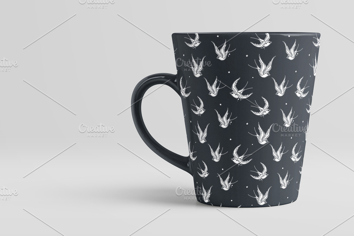 Swallow seamless Vector Pattern, a Pattern Graphic by BAD TASTE (Photo 5 of 5)