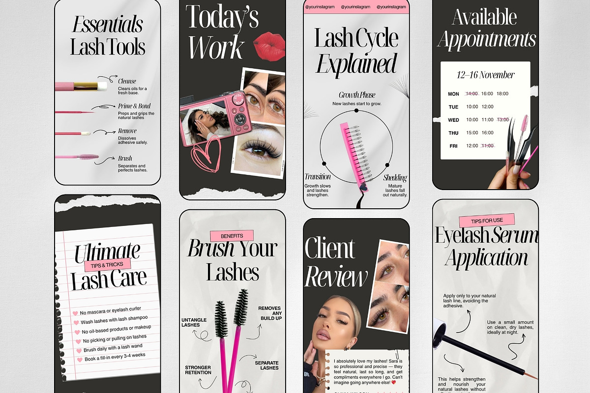 Lash Tech Instagram Templates preview 4